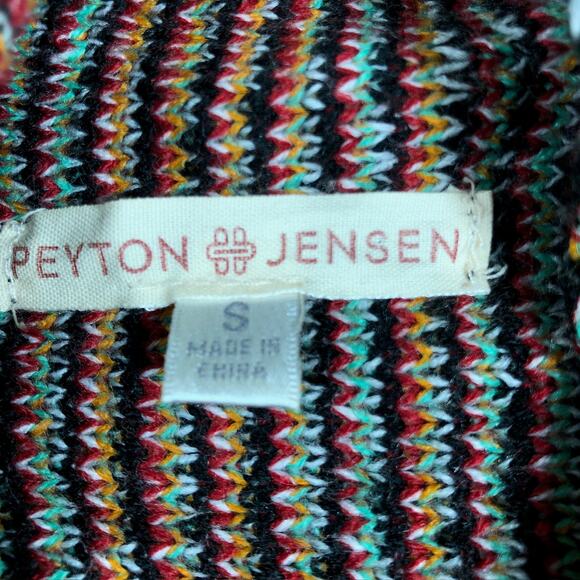 Peyton Jensen Womens Sweater Multicolored Cardigan Waterfall Open Front Small - Picture 6 of 12